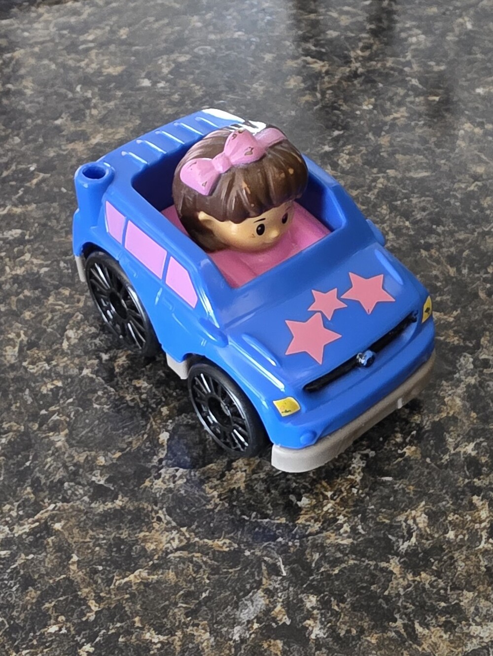 Fisher Price Little People Blue Vehicle with Stars